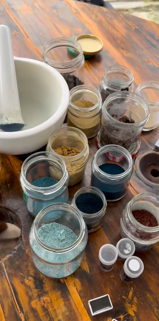 From Pigment to Palette: Natural Inks, Techniques and Materials